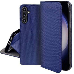 Кожен калъф тефтер и стойка Magnetic FLEXI Book Style за Samsung Galaxy S23 FE 5G SM-S711B син 