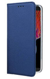 Кожен калъф тефтер и стойка Magnetic FLEXI Book Style за Samsung Galaxy Xcover 5 G525F син 