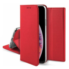 Кожен калъф тефтер и стойка Magnetic FLEXI Book Style за Xiaomi Redmi Note 13 Pro 4G / Xiaomi Poco M6 Pro червен 