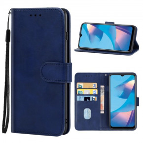 Луксозен кожен калъф тефтер стойка и клипс FLEXI за Samsung Galaxy A05s SM-A057F тъмно син 