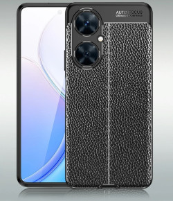 Луксозен силиконов гръб ТПУ кожа дизайн за Huawei Nova 11i MAO-LX9 черен