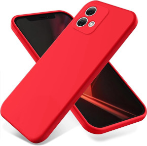 Луксозен силиконов гръб ТПУ ултра тънък МАТ PREMIUM CASE за Motorola Edge 40 Neo 5G XT2307-1 червен 