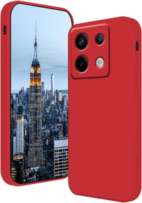 Луксозен силиконов гръб ТПУ ултра тънък МАТ PREMIUM CASE за Xiaomi Redmi Note 13 5G червен 