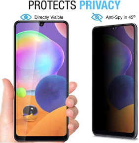 Скрийн протектор от закалено стъкло DIAMOND PRIVACY ANTI-SPY 3D FULL SCREEN Full Glue за Xiaomi Redmi A1 4G / Xiaomi Redmi A2 с черен кант 