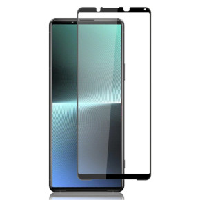 Скрийн протектор от закалено стъкло за 5D FULL SCREEN Full Glue напълно залепващ за Sony Xperia 1 V черен кант 