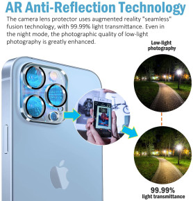 Стъклен протектор за камера 5D FULL SCREEN Full Glue за Apple iPhone 13 Pro   