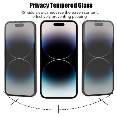   Скрийн протектор от закалено стъкло DIAMOND PRIVACY ANTI-SPY 3D FULL SCREEN Full Glue за Apple iPhone 15 Pro Max 6.7 с черен кант 