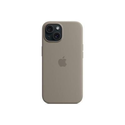   Луксозен силиконов гръб оригинален MT133ZM/A OFFICIAL Apple Silicone Case With MagSafe за Apple iPhone 15 Plus 6.7 бежов/Clay