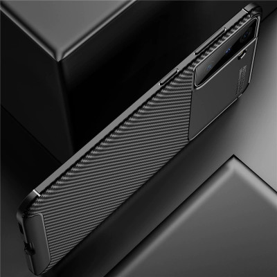   Силиконов гръб ТПУ Карбон за Samsung Galaxy S21 5G SM-G991B черен