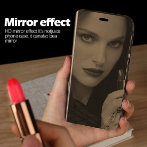 Калъф тефтер огледален CLEAR VIEW за Samsung Galaxy S22 5G SM-S901B златист 