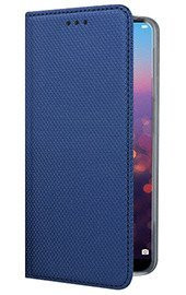 Кожен калъф тефтер и стойка Magnetic FLEXI Book Style за Huawei Nova Y70 / Huawei Nova Y70 Plus син 