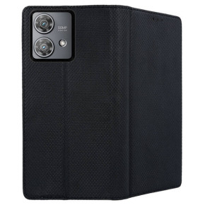 Кожен калъф тефтер и стойка Magnetic FLEXI Book Style за Motorola Edge 40 Neo 5G XT2307-1 черен 