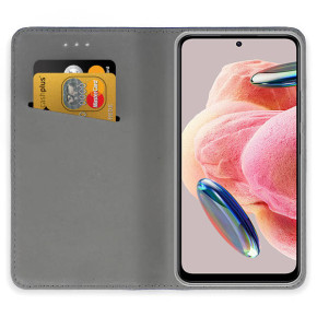 Кожен калъф тефтер и стойка Magnetic FLEXI Book Style за Samsung Galaxy A13 5G A136F / за Samsung Galaxy A04s A047F червен 