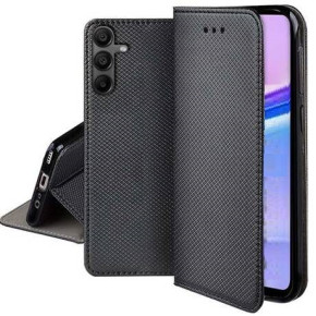Кожен калъф тефтер и стойка Magnetic FLEXI Book Style за Samsung Galaxy A55 5G SM-A556V черен 
