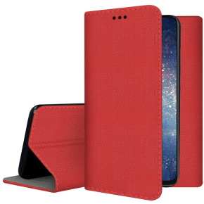 Кожен калъф тефтер и стойка Magnetic FLEXI Book Style за Xiaomi Redmi Note 11 4G червен 