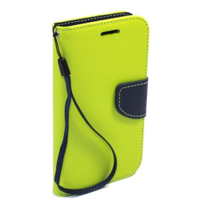 Кожен калъф тефтер със стойка и клипс FLEXI Fancy за Nokia 6 TA-1021 зелен