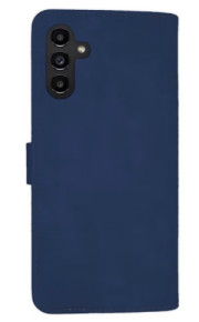 Луксозен кожен калъф тефтер стойка и клипс FLEXI за Samsung Galaxy A35 5G SM-A356E тъмно син