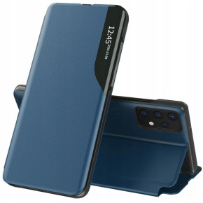 Луксозен кожен калъф тефтер ултра тънък SMART и стойка за Samsung Galaxy A32 5G A326B син 
