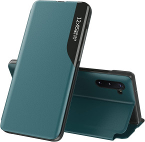 Луксозен кожен калъф тефтер ултра тънък SMART и стойка за Samsung Galaxy Note 10 N970F тъмно зелен 