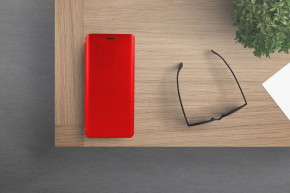 Луксозен кожен калъф тефтер ултра тънък Wallet FLEXI и стойка за Samsung Galaxy S8 G950 червен
