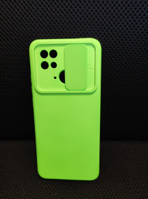 Луксозен силиконов гръб CAM SHIELD за Redmi 10C / Xiaomi Poco C40 зелен неон 