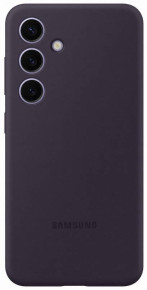 Луксозен силиконов гръб Silicone Cover оригинален EF-PS921TEE за Samsung Galaxy S24 5G SM-S921B тъмно виолетов  
