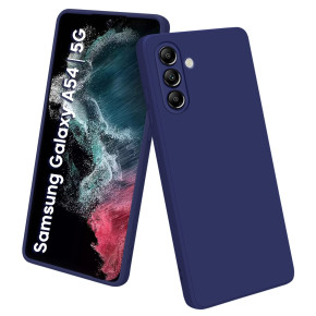 Луксозен силиконов гръб ТПУ ултра тънък МАТ PREMIUM CASE за Samsung Galaxy A54 5G SM-A546U тъмно син 