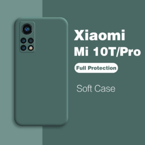 Луксозен силиконов гръб ТПУ PREMIUM CASE за Xiaomi Mi 10T / Xiaomi Mi 10T Pro тъмно зелен 