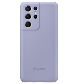 Луксозен силиконов гръб Silicone Cover оригинален EF-PG998TVEGWW за Samsung Galaxy S21 Ultra 5G SM-G998B виолетов  / Violet  