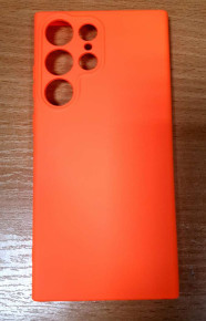 Силиконов гръб ТПУ PREMIUM CASE за Samsung Galaxy S23 Ultra 5G SM-S918B оранжев неон 