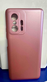 Силиконов гръб ТПУ PREMIUM CASE за Xiaomi 11T / Xiaomi 11T Pro златисто розов 