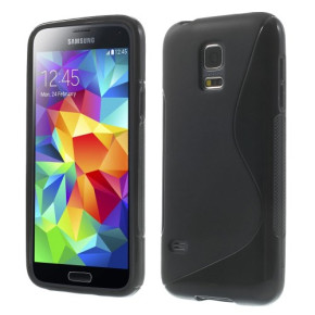 Силиконов гръб ТПУ S-Case за Samsung Galaxy S5 Mini G800 черен