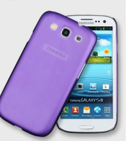 Твърд гръб ултра тънък за Samsung Galaxy S3 i9300 / S3 Neo I9301 лилав прозрачен