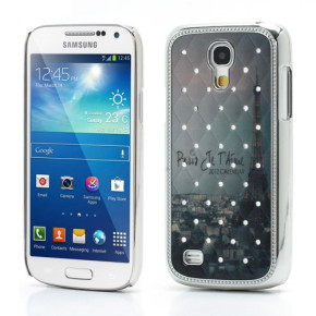 Луксозен твърд предпазен гръб с камъни за Samsung Galaxy S3 Mini I8190 / S3 mini Value Edition I8200 Париж Je Taime