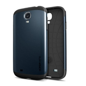Луксозен твърд гръб SGP SLIM ARMOR за Samsung Galaxy S4 Mini I9190 тъмно син