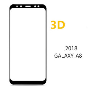 Скрийн протектор от закалено стъкло за 3D FULL SCREEN Cover за Samsung Galaxy A8 2018 SM-A530F с черен кант