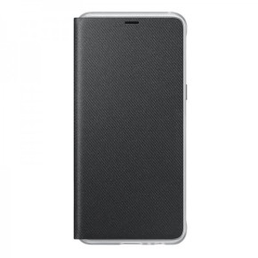 Луксозен калъф тефтер NEON FLIP COVER оригинален EF-FA530P за Samsung Galaxy A8 2018 SM-A530F черен