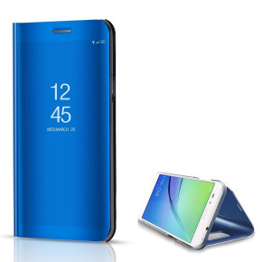 Калъф тефтер огледален CLEAR VIEW за Samsung Galaxy S21 5G SM-G991B син  