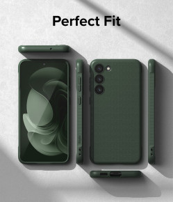 Луксозен силиконов защитен гръб ТПУ Ringke Onix Case за Samsung Galaxy S23 Plus SM-S916B тъмно зелен