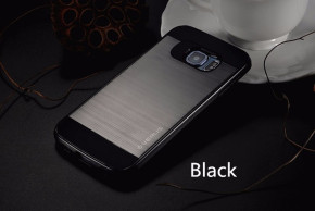 Луксозен силиконов гръб Hybrid  с твърда част VERUS за Samsung Galaxy S6 EDGE G925 черен