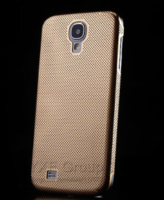 Луксозен алуминиев гръб ултра тънък PERFO за Samsung Galaxy S4 I9500 / S4 I9505 / S4 Value Edition I9515 златист