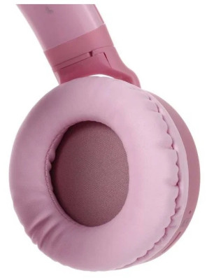   Безжични Bluetooth слушалки HOCO W27 Cat Ear със светещи LED розови с ушички 