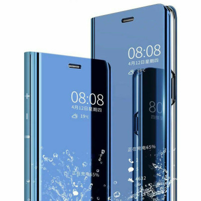Кожени калъфи Кожени калъфи за Samsung  Калъф тефтер огледален CLEAR VIEW за Samsung Galaxy S6 EDGE G925 син
