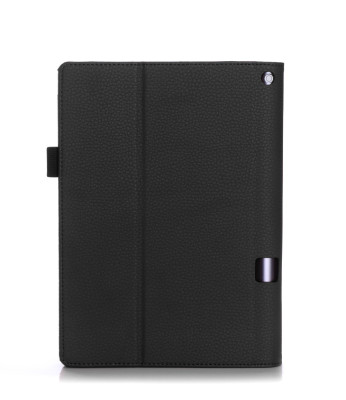 Кожени калъфи Кожени калъфи за таблети Луксозен кожен калъф тефтер с визитник и 360° стойка за Lenovo Yoga Tab 3 Pro 10.1 YT3-X90F черен
