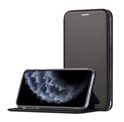   Луксозен кожен калъф тефтер ултра тънък Wallet FLEXI и стойка за Samsung Galaxy A54 5G SM-A546U черен 
