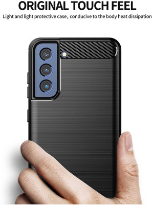   Силиконов гръб ТПУ Карбон за Samsung Galaxy S21 FE G990B черен 