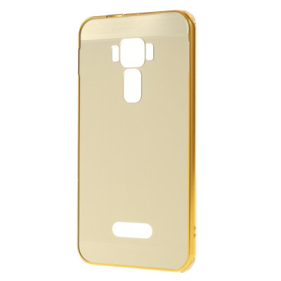 Добави още лукс Бъмпъри за телефони Луксозен алуминиев бъмпър с твърд гръб за Asus Zenfone 3 5.2 ZE520KL Z017D златист