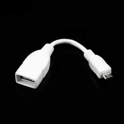 Добави още лукс USB кабели OTG Micro USB Host Connector кабел универсален бял