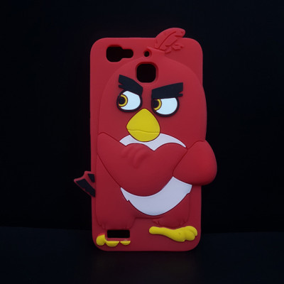 Силиконови гърбове Силиконови гърбове за Huawei Силиконов гръб ТПУ 3D Angry Birds за Huawei P9 EVA-L09 / EVA-L19  червен