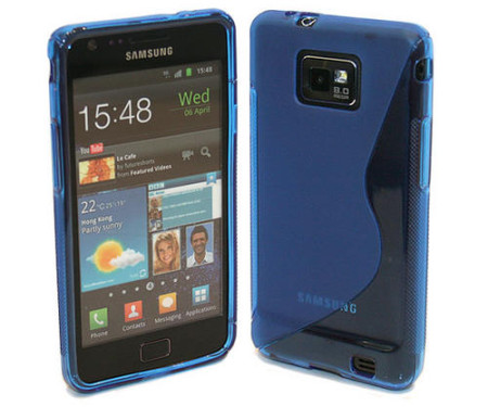 Силиконови гърбове Силиконови гърбове за Samsung Силиконов гръб ТПУ S-Case за Samsung Galaxy S2 I9100 / Galaxy S2 Plus I9105 син прозрачен